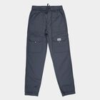 Boys Blue Cotton Regular Fit Trousers, हल्का नीला, small