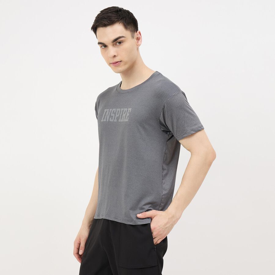 Men's Drifit T-Shirt, गहरा ग्रे, large