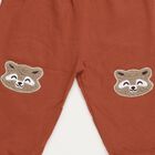 Infants Rust Brown Animal Patch Cotton Blend Pyjama, Brown, small image number null