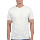 Men's White Cotton Round Neck Classic T-Shirt, White, small