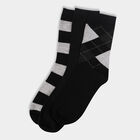 Cotton Spandex Stripes Socks, Black, small image number null