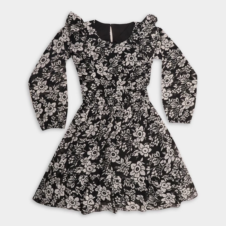 Girls' Dress, Black, large image number null