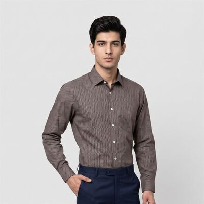 Men's Brown Formal Shirt