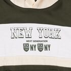 Boys Muted Olive Green Hooded Neck Casual Sweatshirt, ओलिव, small image number null