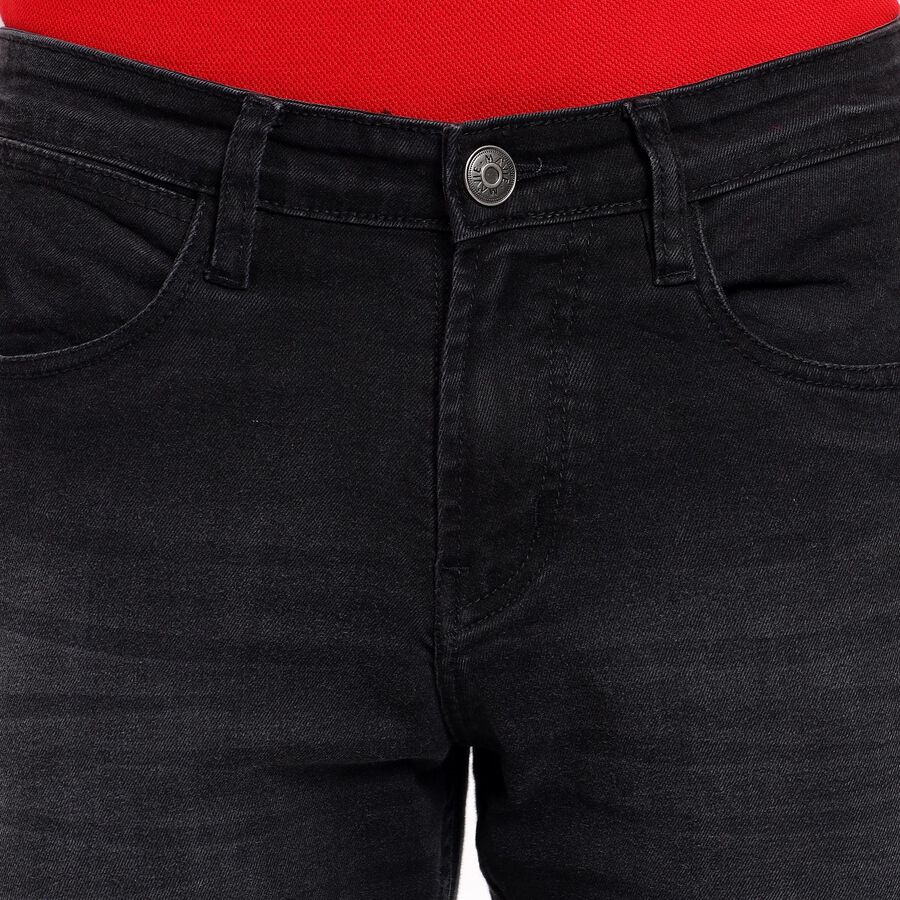 Men's Slim Fit Jeans , Black, large image number null