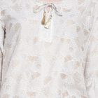 All Over Print 3/4th Sleeves Kurti, White, small image number null