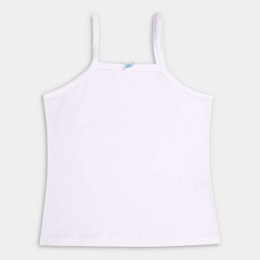 Girls' 100% Cotton Vest (Pack of 2), Off White, large image number null