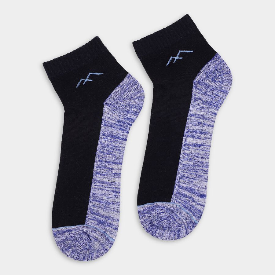 Men's Socks (Pack of 3), काला, large
