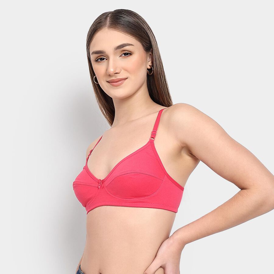 Ladies' 100% Cotton Bra , मूँगा (कोरल), large image number null