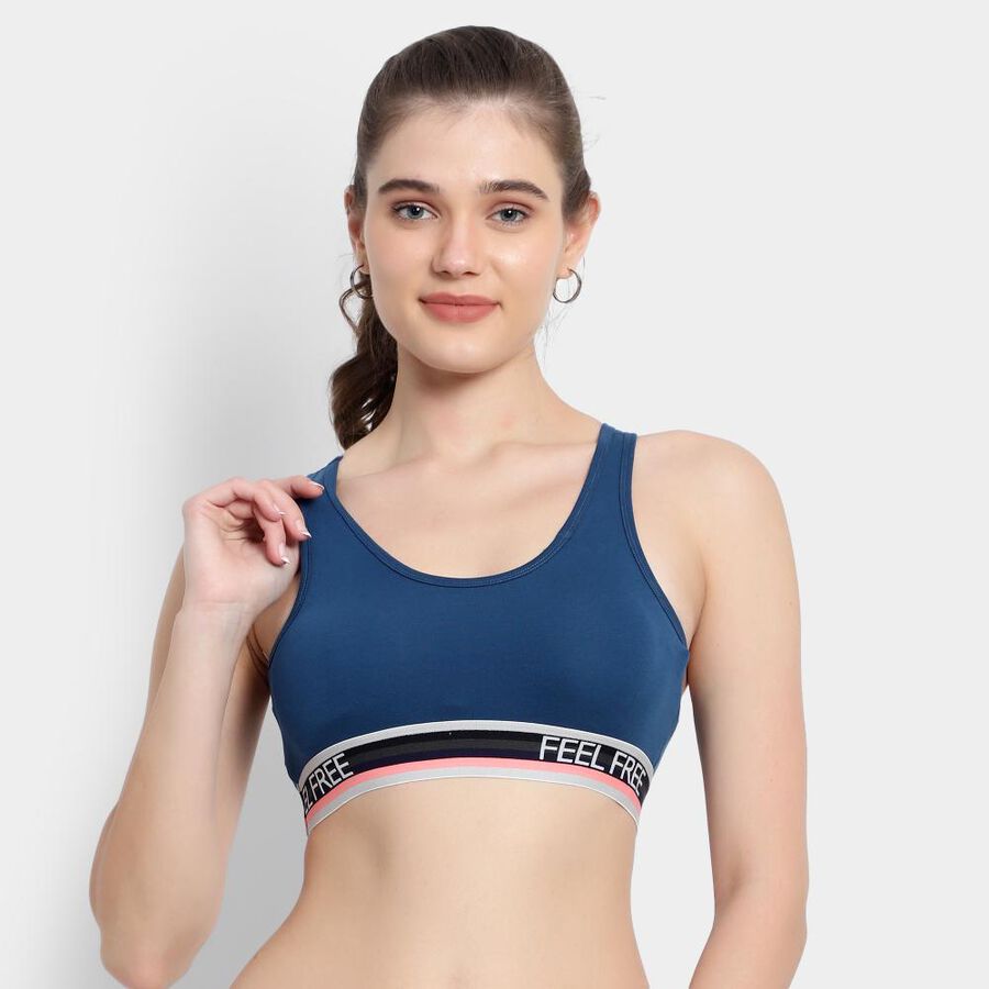 Ladies' Padded Bra, Dark Blue, large image number null