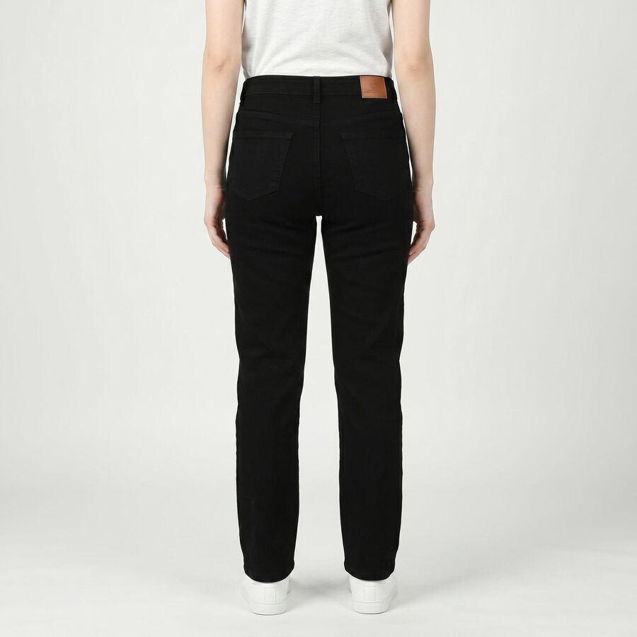 Women's Black Slim Fit Stretchable Jeans, Black, large
