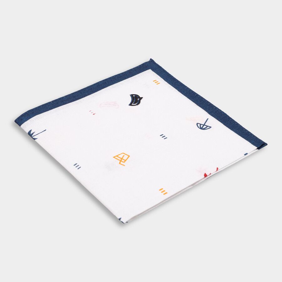 Boys' 100% Cotton Hanky , White, large