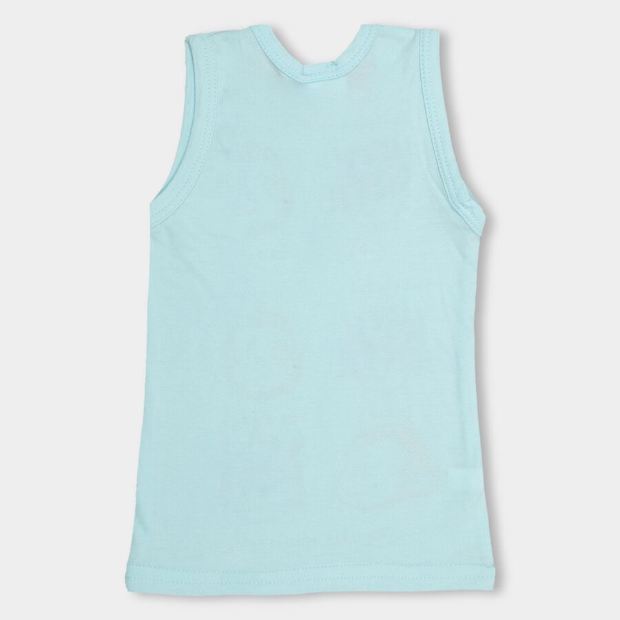 Infants' 100% Cotton Vest , Aqua, large