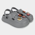 Boys Grey Slip-On Clogs Sandals, Grey, small