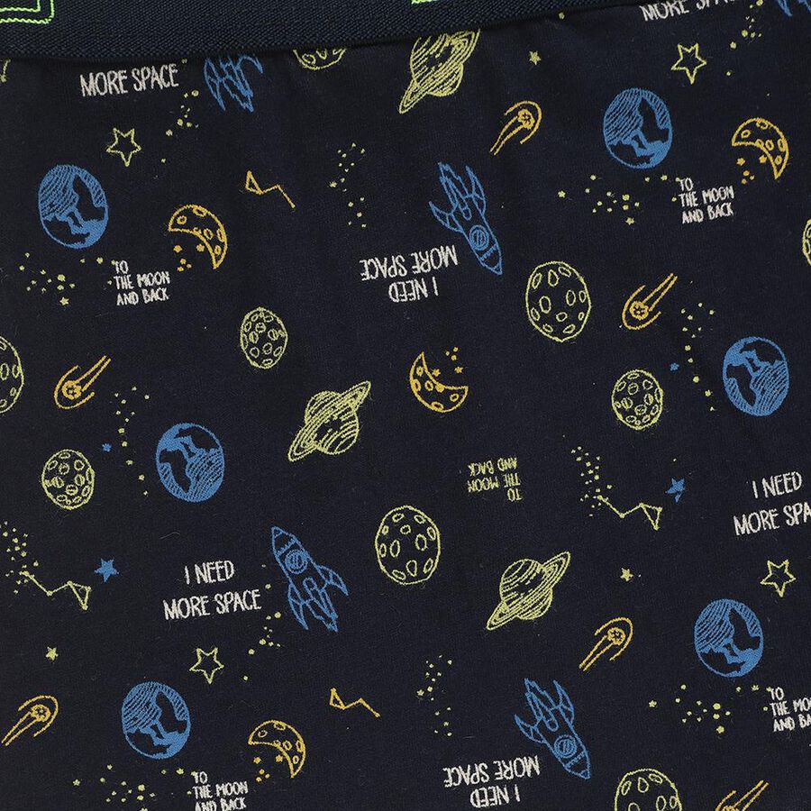 Boys' Navy Regular Fit Space Print Briefs, नेवी ब्लू, large image number null