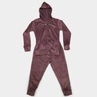 Girls Purple Hooded Lounge Set Hipster Set, लाइलेक, small