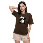 Women's Olive Green Cotton Round Neck Regular T-Shirt, ओलिव, small