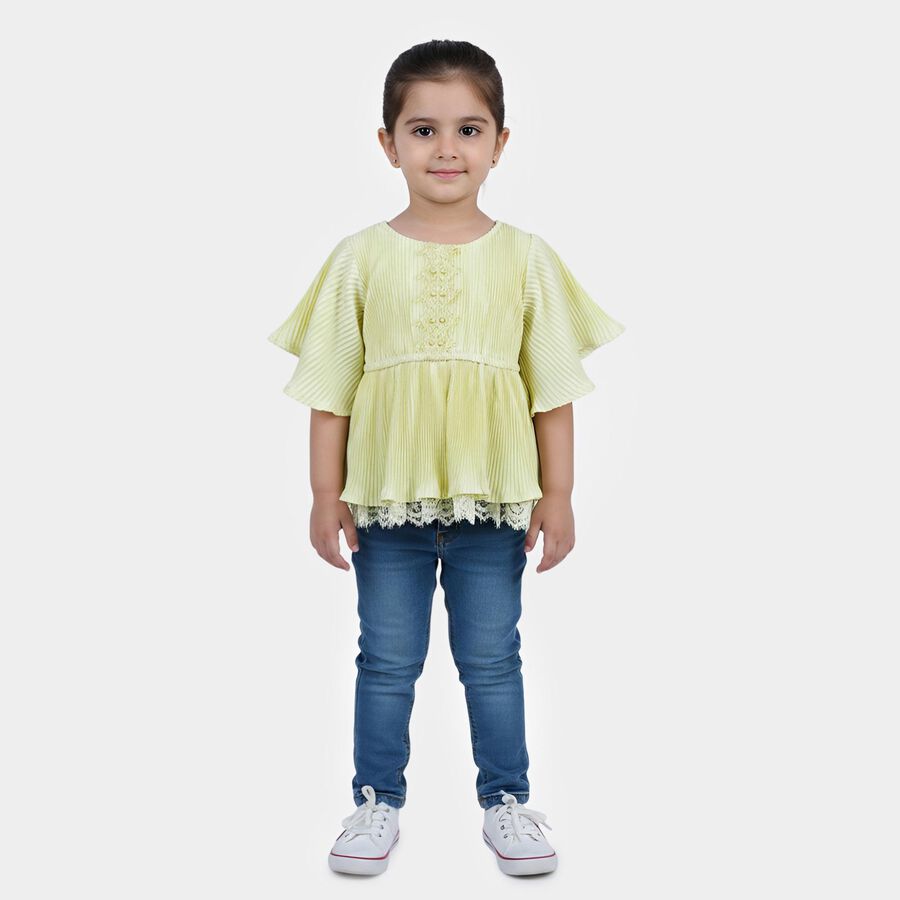 Girls Yellow T-Shirt, Yellow, large