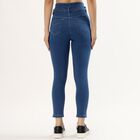 Women's Deep Steel Blue High-Rise Skinny Fit Jeans, मध्यम नीला, small image number null