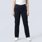 Women's Blue Skinny Fit High-Rise Jeans, गहरा नीला, small