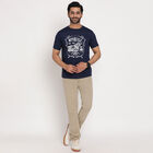 Round Neck T-Shirt, Navy Blue, small image number null
