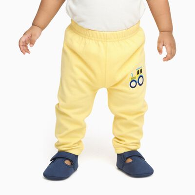 Infants' Yellow Cotton Tractor Print Pyjama