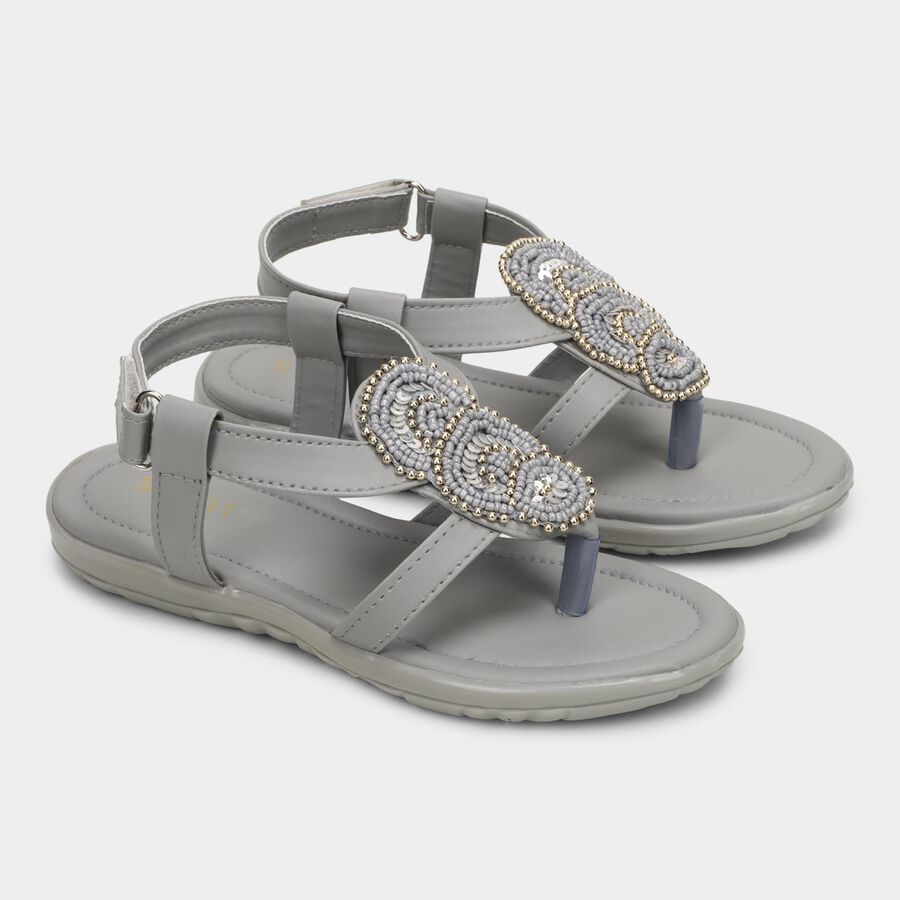 Girls' Sandal, Grey, large image number null