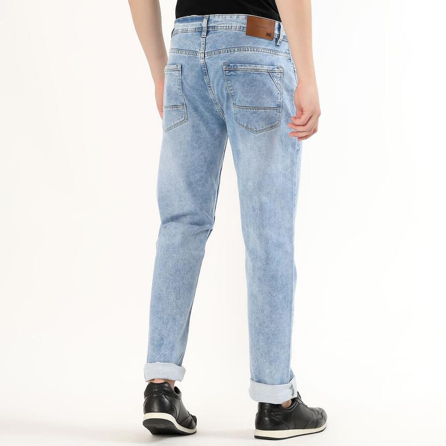 Men's Light Stonewashed Skinny Fit Jeans, Light Blue, large image number null