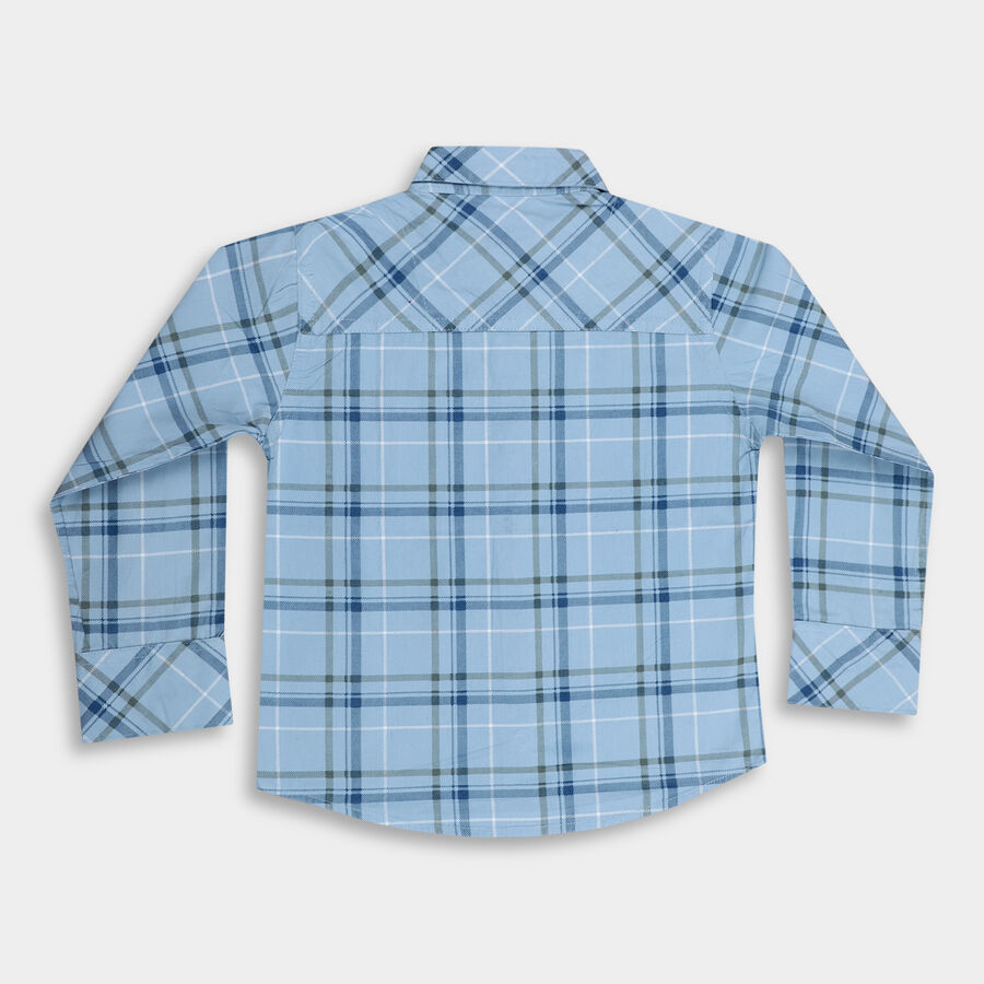 Boys' Cotton Casual Shirt, Light Blue, large image number null