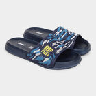 Men's Slippers, Navy Blue, small