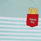 Boys' Light Green Cotton Round Neck Striped Baba Suit, Light Green, small