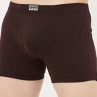 Men's Brown Regular Fit Cotton Trunks, भूरा, small
