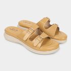 Women Beige Buckle Strap Casual Sandals, Beige, small image number null