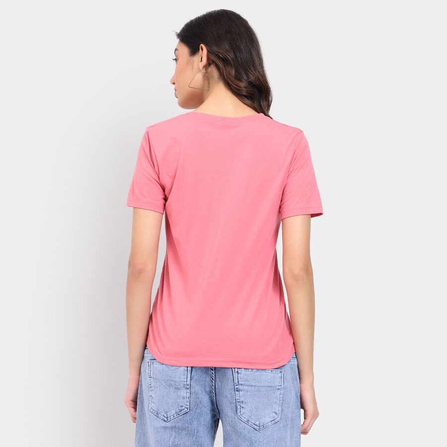 Ladies' Round Neck T-Shirt , Pink, large image number null