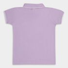 Boys' Soft Lavender Purple Polo Neck Half Sleeve T-Shirt, लाइलेक, small image number null