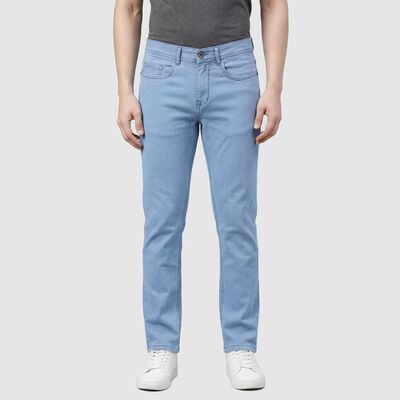 Men's Navy Blue Slim Fit Five Pocket Jeans