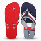 Men's Navy Blue Striped Thong Strap Flip-Flops, Navy Blue, small