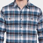 Checks Casual Shirt, Teal Blue, small image number null