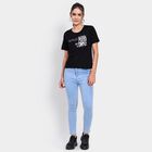 Ladies' Round Neck T-Shirt , काला, small image number null