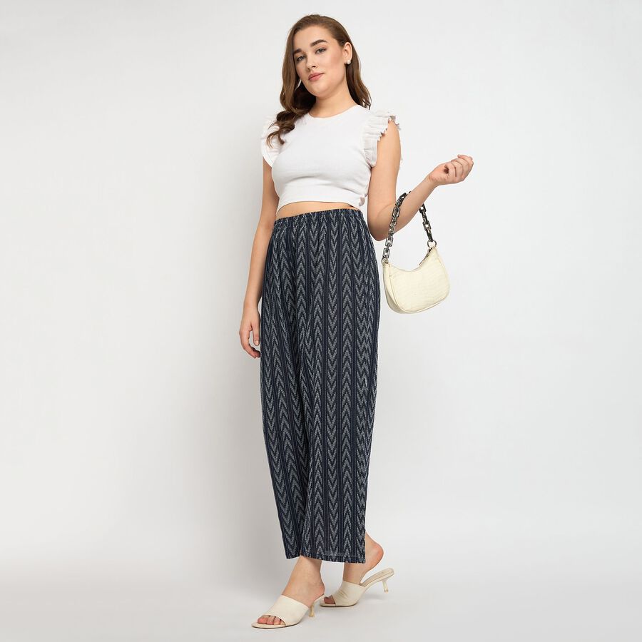 Ladies' Palazzos, गहरा नीला, large image number null