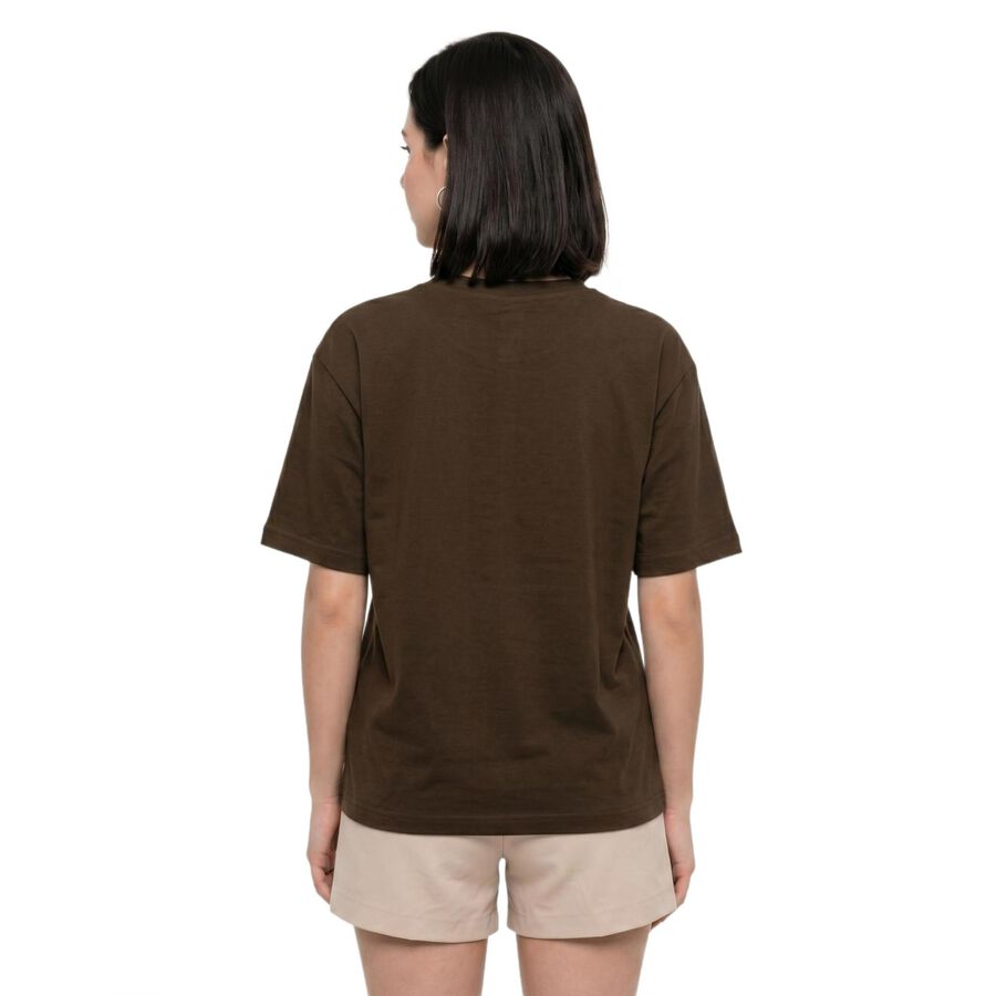Women's Olive Green Cotton Round Neck Regular T-Shirt, ओलिव, large
