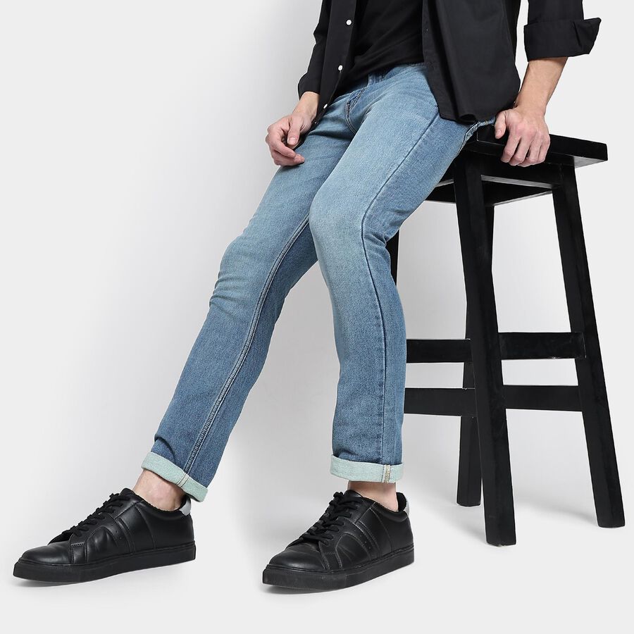Men's Skinny Jeans, Dark Blue, large image number null