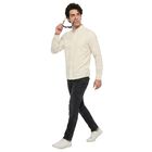 Men's White Regular Fit Casual Shirt, ऑफ व्हाइट, small