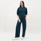 Women's Teal Blue Hooded Track Suit, टील ब्लू, small image number null