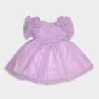 Girl's Embellished Gathered Lilac Frock, Lilac, small image number null