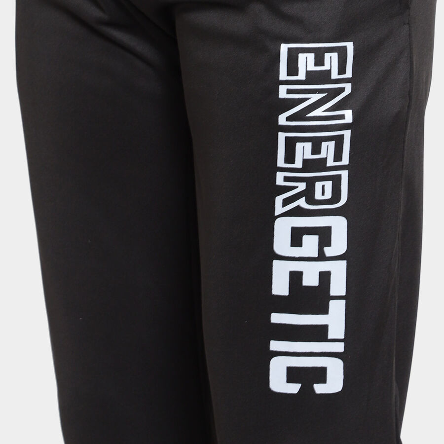 Placement Print Active Track Pants, Black, large image number null