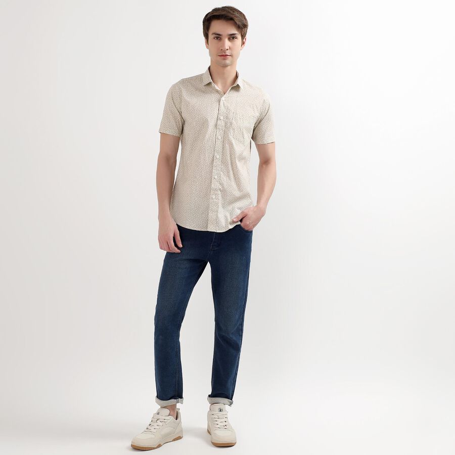 Men's 100% Cotton Regular Collar Casual Shirt, गहरा पीला, large image number null