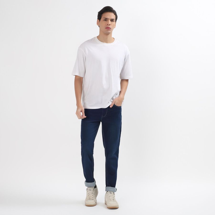 Men's Dark Indigo Slim Fit Jeans, Dark Blue, large