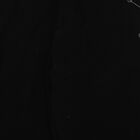 Girls Black Wide Leg Side Stitch Detail Jeans, काला, small