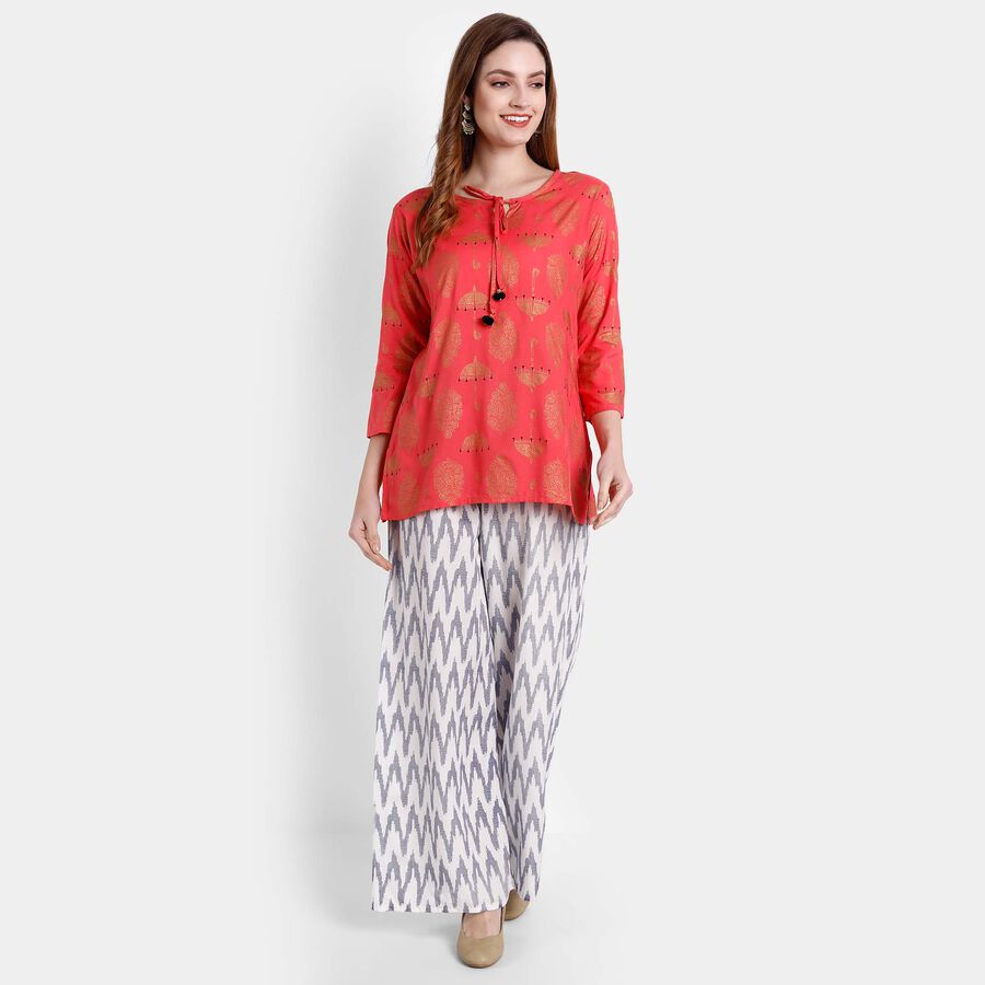 Printed Palazzo, White, large image number null